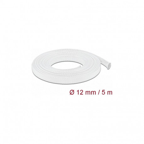 "Geflechtschlauch dehnbar 5 m x 12 mm weiß"