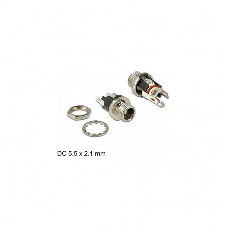 DC 5,5 x 2,1 x 9,5 mm sisseehitatav joodetav pesa