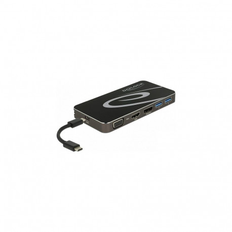 USB Type-C™ 3.2 dokkimisjaam 4K HDMI + DP / 1080p VGA, USB-jaotur ja PD 3.0