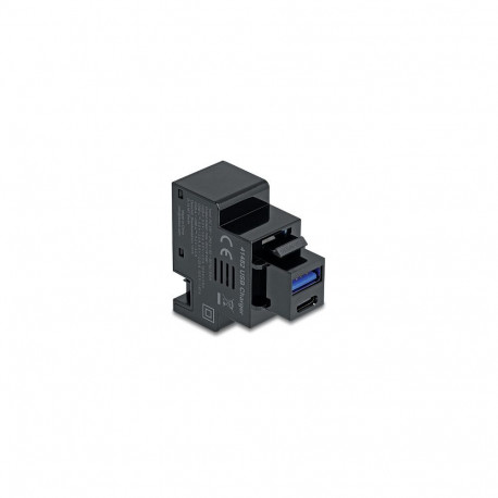 "Keystone Modul mit USB Typ-A und USB Type-C™ Ladebuchse PD 20 W schwarz"