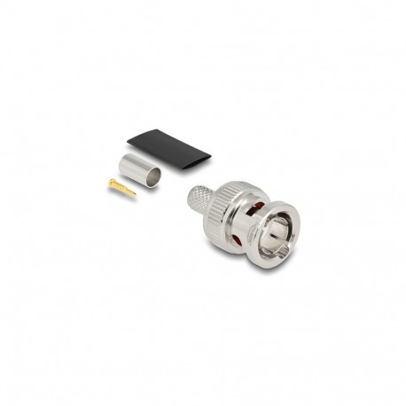 "BNC Stecker 75 Ohm zum Crimpen RG59 mit passendem Schrumpfschlauch"