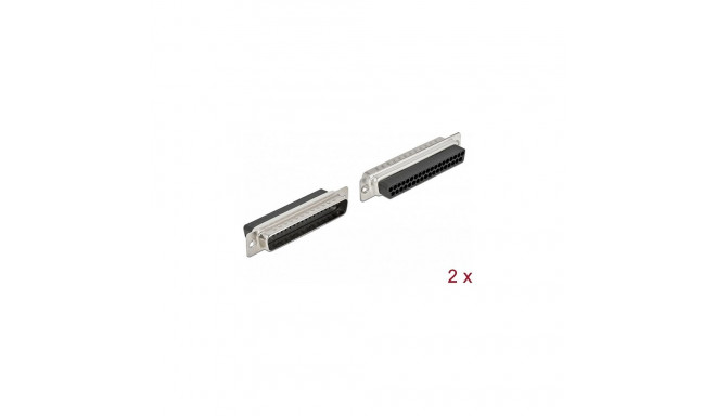 "D-Sub 37 Pin Crimp Stecker, Metall, 2 Stück"
