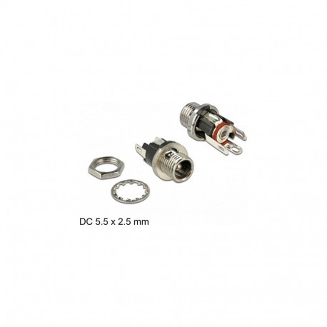 DC 5,5 x 2,5 x 9,5 mm joodetav sisseehitatav pesa