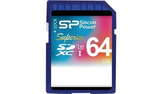 Silicon Power mälukaart SDXC 64GB Superior UHS-I U3