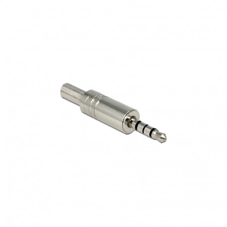 "Klinkenstecker 3,5 mm 4 Pin Stereo mit Knickschutz Lötversion"