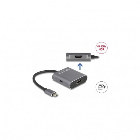 "USB Type-C™ Splitter (DP Alt Mode) zu 2 x HDMI MST mit USB Type-C™ PD"