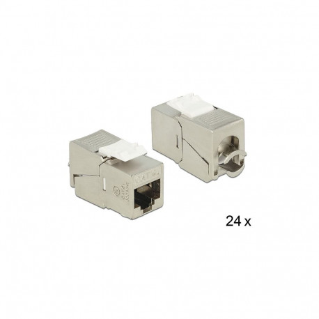 "Keystone Modul RJ45 Buchse > LSA Cat.6A STP kompakt 24 Stück"