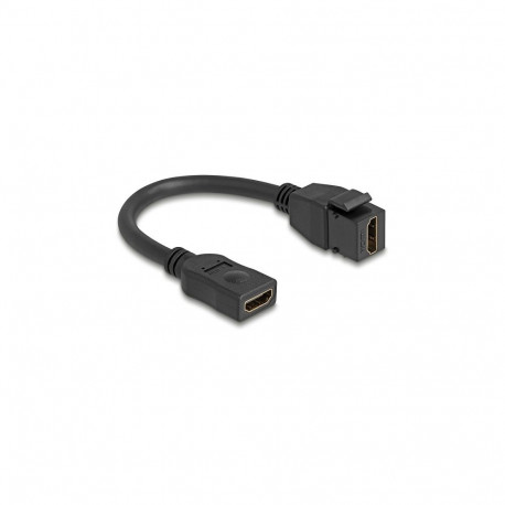 "Delock Keystone Modul Kabel HDMI Buchse zu Buchse 8K 60 Hz 20 cm schwarz"