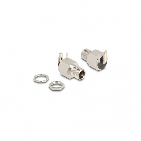DC-pesa 5,5x2,5mm, paneelile paigaldatav, joodetav, nurkne, kuuskant, 20V/10A
