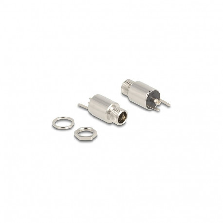 DC-pistikupesa 5,5 x 2,1 mm paneelile paigaldatav joodetav versioon, ligikaudu 20V/9A