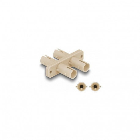 "Delock LWL Kupplung ST Duplex Buchse zu ST Duplex Buchse beige"