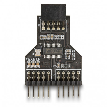 "Delock USB 2.0 Hub 9 Pin Pfostenbuchse zu 2 x 9 Pin Pfostenstecker"
