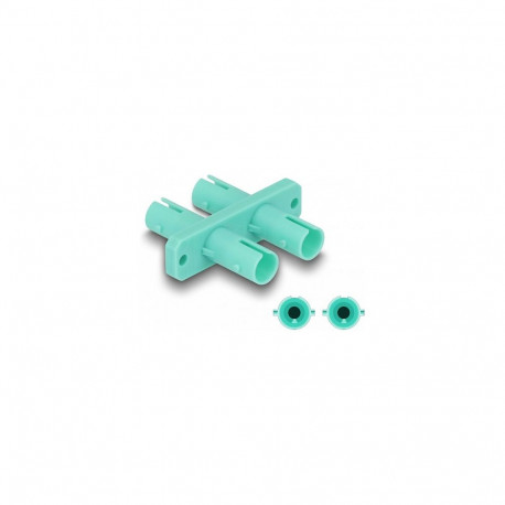 "Delock LWL Kupplung ST Duplex Buchse zu ST Duplex Buchse aqua"