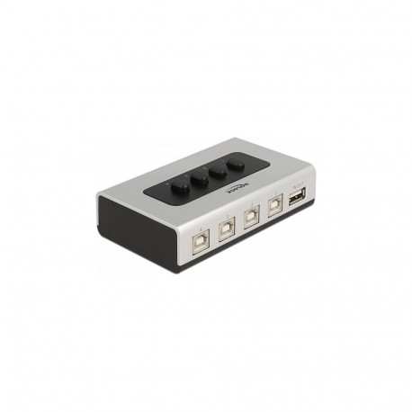 Delock USB 2.0 manuaalne kahesuunaline ümberlüliti, 4 x Typ-B pesa kuni 1 x Typ-A pesa