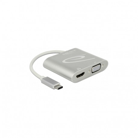 Delock USB Type-C™ jagaja (DP Alt Mode) > 1 x HDMI + 1 x VGA väljund