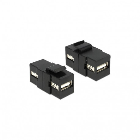 "Keystone Modul USB 2.0 A Buchse > USB 2.0 A Buchse schwarz"