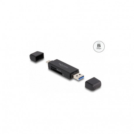 Delock SuperSpeed USB 5 Gbps USB Type-C / Type-A kaardilugeja SD ja Micro SD mälukaartidele