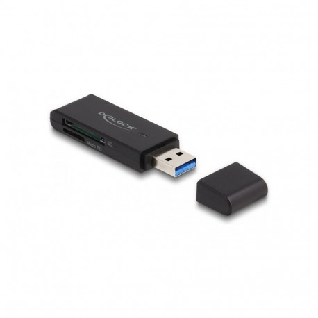 Delock SuperSpeed USB 5 Gbps kaardilugeja SD ja Micro SD mälukaartidele