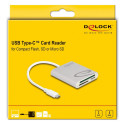 "Delock Card Reader USB Type-C™ für Compact Flash, SD oder Micro SD Speicherkarten"