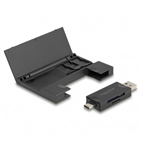 "Card Reader USB 5 Gbps USB Type-C™ / Typ-A für SD und Micro SD Speicherkarten mit praktischem Speic