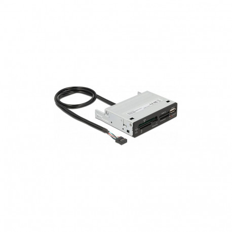 Delock 3.5" USB 2.0 mälukaardilugeja 5 pesaga + 1 x USB 2.0 A-tüüpi pesa