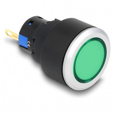 16 mm plastist roheline märgutuli, jootmisversioon