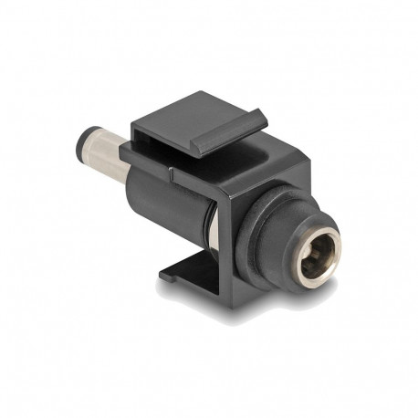 "Keystone Modul DC 5,5 x 2,1 mm Buchse zu DC 5,5 x 2,5 mm Stecker schwarz"