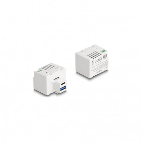 "Keystone Modul mit USB Typ-A und USB Type-C™ Ladebuchse PD 20 W weiß"