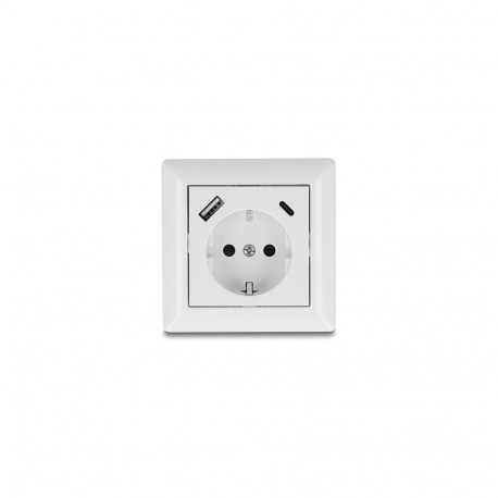 Integreeritav pistikupesa 2 USB laadimispordiga, 1 x USB Type-A ja 1 x USB Type-C™ PD 3.0, 18 W