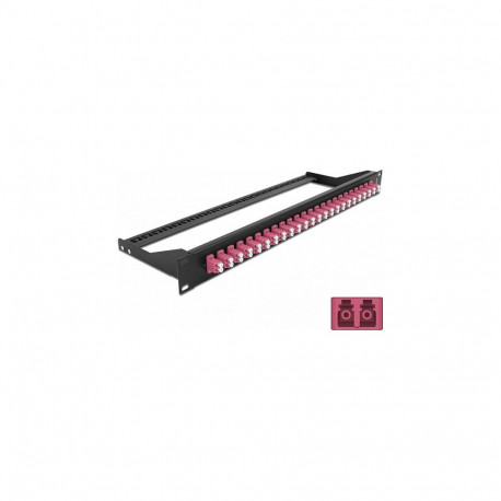 "19"" LWL Patchpanel 24 Port LC Duplex violett"