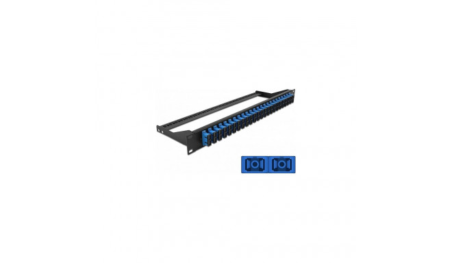 "19"" LWL Patchpanel 24 Port SC Duplex blau"
