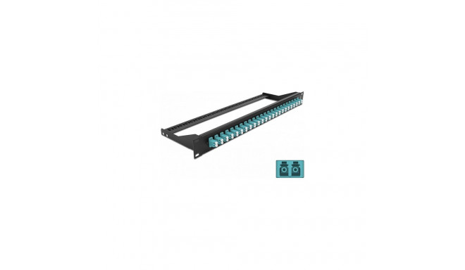 "19"" LWL Patchpanel 24 Port LC Duplex aqua"