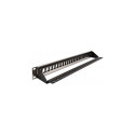 "Delock 19? Keystone Patchpanel 24 Port mit Entlastungsschiene schwarz"