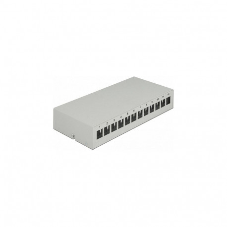 "Delock Keystone Patchpanel 12 Port grau"