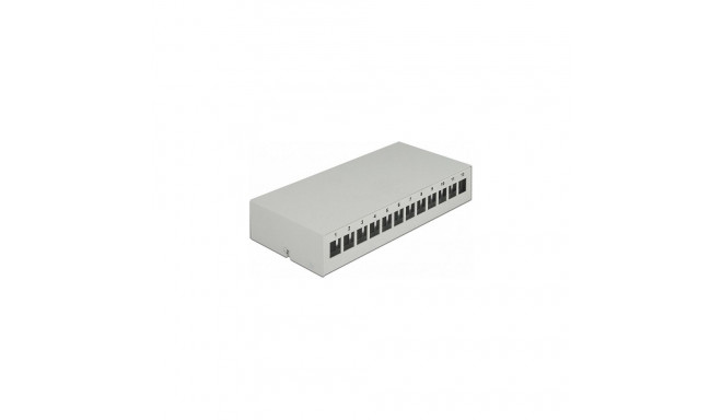 "Keystone Patchpanel 12 Port grau"