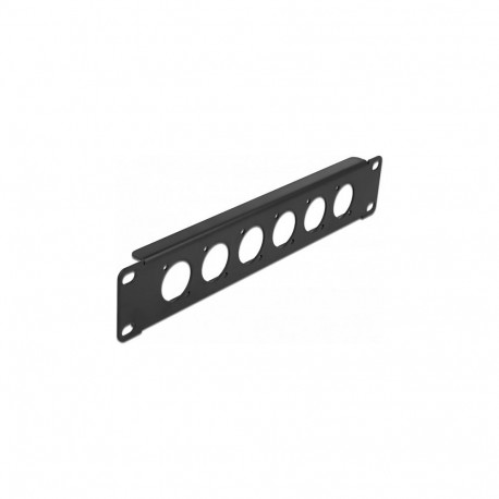 "10"" D-Typ Patchpanel 6 Port schwarz"