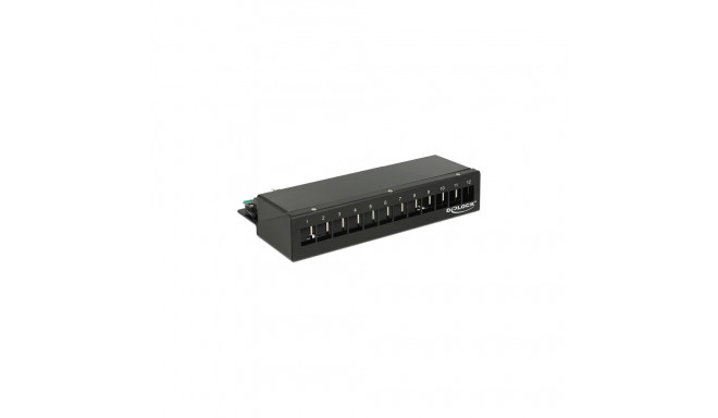 "Keystone Desktop Patchpanel 12 Port schwarz"