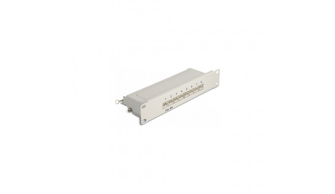10" patchpaneel 8 pordiga Cat.6A 1 HE, hall