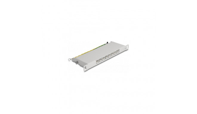 "10"" Patchpanel 8 Port Cat.6A 0,5 HE grau"