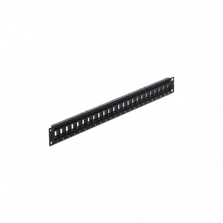 "Delock 19? Keystone Patchpanel 24 Port drehbar schwarz"