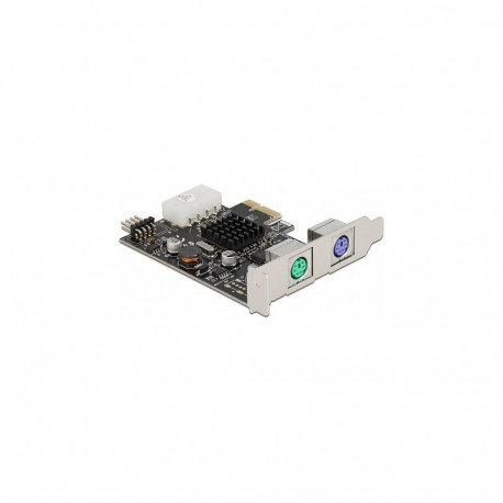 PCI Express x1 kaart 2 x PS/2 ja USB-pistikuga - madala profiiliga vormifaktor