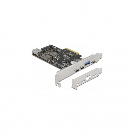 "PCI Express x4 Karte zu 3 x USB Type-C™ + 2 x USB Typ-A - SuperSpeed USB 10 Gbps - Low Profile Form