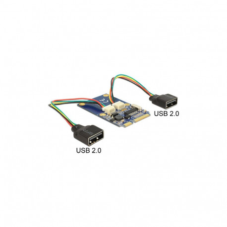 "Mini PCIe I/O full size 2 x USB 2.0 Typ-A Buchse"