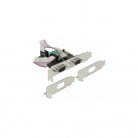 "PCI Express x1 Karte zu 2 x Seriell RS-232 High Speed 921K mit Spannungsversorgung"