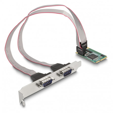 "Mini PCIe Karte full size zu 2 x Seriell RS-232 D-Sub 9 Pin"