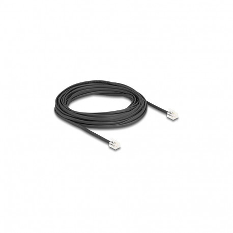 "Delock Telefonkabel RJ11 Stecker zu RJ11 Stecker schwarz 10 m"