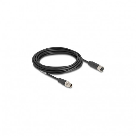 "Delock M12 Kabel X-kodiert 8 Pin Stecker zu Buchse PVC 5 m"