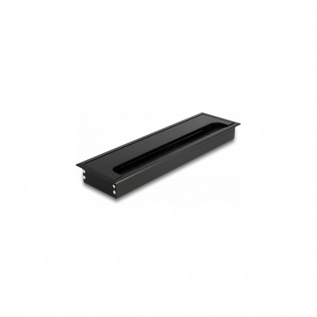"Delock Kabeldurchführung für Tischeinbau mit Bürste 280 x 80 x 28 mm schwarz"