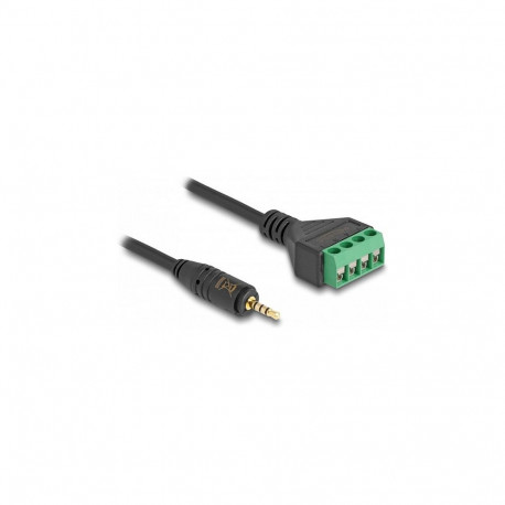 "Delock Kabel Klinkenstecker 2,5 mm 4 Pin zu Terminalblock Adapter 20 cm"
