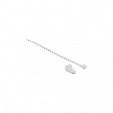 Delock kinnitusklamber 12,7 mm koos juhtmesidemega L 300 x B 4,8 mm valge